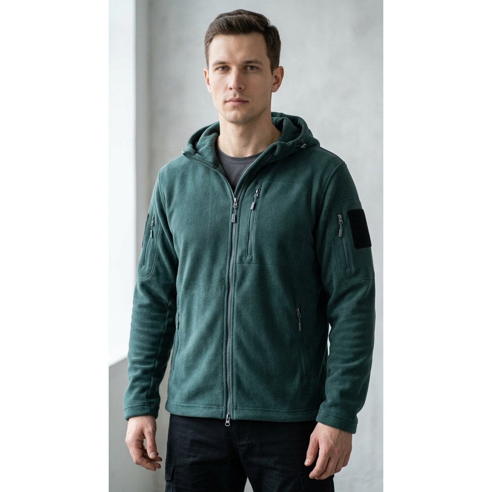 NWT Baerskin Tactical Supply Mens Fleece Hoodie Jacket 2XL Green Tactical